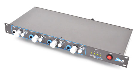 DACS HEADLITE 3+ AMPLI CASQUE 4 canaux, install.rack 1U, 1x module +power, 3x modules standards