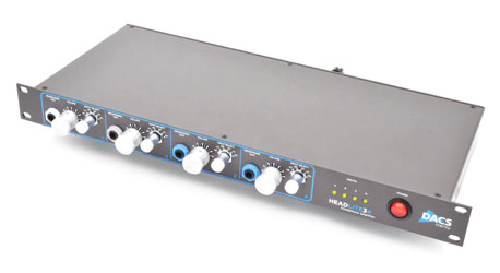 DACS HEADLITE 3+ AMPLI CASQUE 4 canaux, install.rack 1U, 2x module +power, 2x modules standards