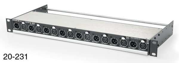 CANFORD UNITE D'ISOLATION LIGNE AES/EBU, symétrique, entrée/sortie XLR, 110ohms, 8 canaux, rackable