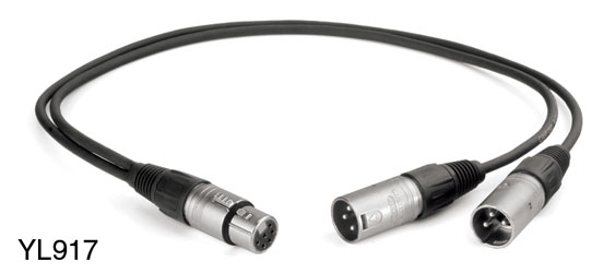 TECPRO YL917 CORDON "Y" XLR6 femelle vers 2x XLR3M