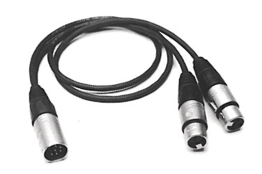 TECPRO YL918 CORDON "Y" XLR6 mâle vers 2x XLR3F, 500mm