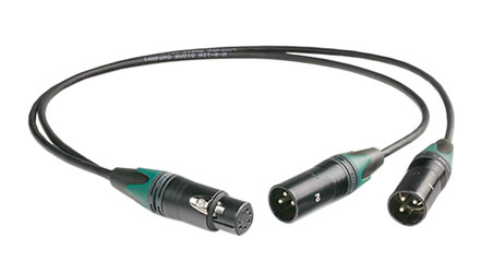 TECPRO YL971 CORDON "Y" XLR5 femelle vers 2x XLR3M