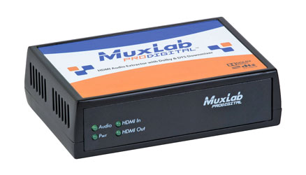 MUXLAB 500439 EXTRACTEUR AUDIO HDMI downmixage Dolby/DTS, 4K/60