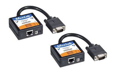 MUXLAB 500040-42PK KIT EXTENDER VIDEO VGA balun, sur Cat5E/6, portée 107m