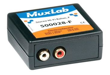 MUXLAB 500028-F BALUN AUDIO ANALOGIQUE x2, hi-fi, 2x RCA femelle