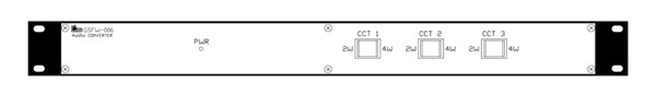 GLENSOUND GS-FW006 CONVERTISSEUR 4 fils vers 2 fils, mont. rack, 3x circuits 4W, passif
