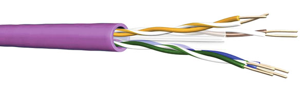 DRAKA CABLE CATEGORIE 6+ U/UTP (UC400 23) LFH B2ca (s1a d1 a1), violet