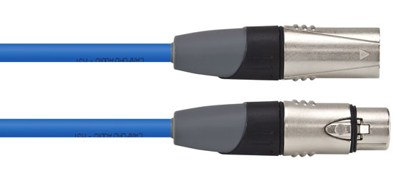 CANFORD CONNECT CABLE XLR3F-XLR3M-HST-0.5m, bleu