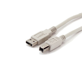 CORDON USB 2.0, Type A mâle - Type B mâle, 5m
