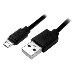 CORDON USB 2.0, Type A mâle - Type B-micro, 1.8m, noir