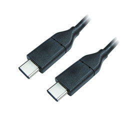 CORDON USB 3.1, Type C mâle - Type C mâle, 1m, noir