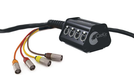 CANFORD CATKIT BOITE DE SCENE ETHERCON 4 voies, câble flexible vers 4x éclaté Ethercon, 25m