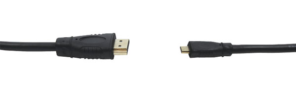 CORDON HDMI grande vitesse avec Ethernet, Micro D mâle vers Type A mâle, 3m