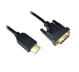 CABLE DVI-D mâle - HDMI mâle, 1m