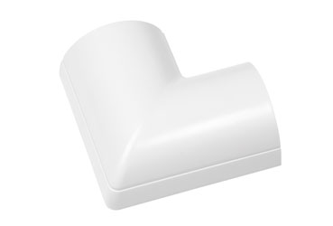 D-LINE FLFB5025W COUDE PLAT à clipser sur conduit 50 x 25mm, blanc