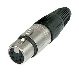 NEUTRIK NC5FX FICHE XLR femelle, corps nickel, contacts argents