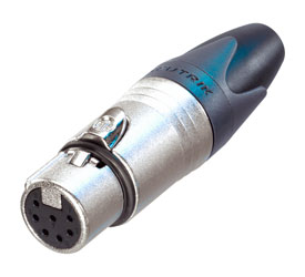 NEUTRIK NC7FXX XLR FICHE femelle, corps nickel, contacts plaqué argent