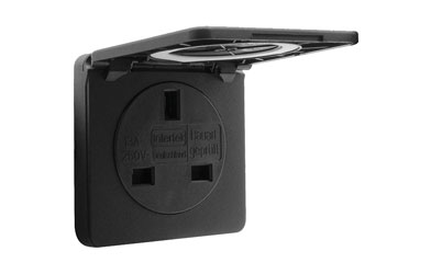 CANFORD CONNECT CN001UK PRISE POUR PANNEAU GB noir, 13A, 250v, IP54