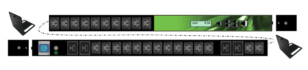 iPower Lite IPL-004-IP1-0F UNITE DE DISTRIBUTION SECTEUR verticale, 24x C24 4x C19, entrée 16A