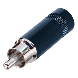 REAN NYS352B FICHE RCA corps noir, contacts nickel