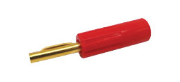 DELTRON 580 4mm FICHE STANDARD dorée, rouge