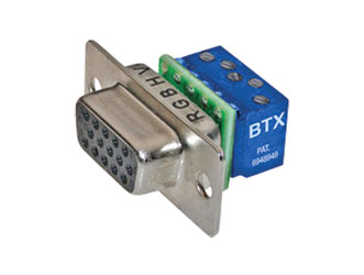 BTX CD-HD15FEZBR CONNECTEUR D-SUB HD 15pts, femelle, montage panneau, connexion mini-vis