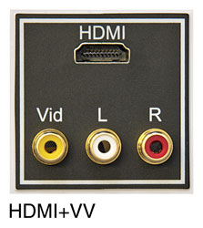 IKON EP-HDMI+VV HDMI MODULE DE CONNEXION avec trois RCA