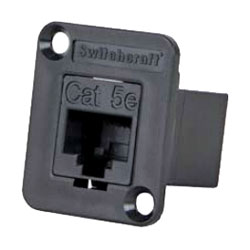 SWITCHCRAFT EHRJ45P5E EMBASE RJ45 Cat5E, non-blindée, femelle-femelle, dos-à-dos, noir