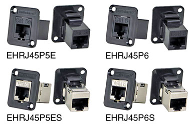 SWITCHCRAFT EHRJ45P5E EMBASE RJ45 Cat5E, non-blindée, femelle-femelle, dos-à-dos, noir