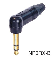 NEUTRIK NP3RX-B FICHE JACK coudé, stéréo