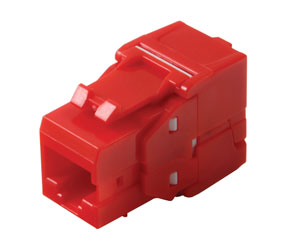 TUK KEYSTONE EMBASE IDC RJ45 Cat6, sans outil, rouge