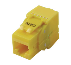 TUK KEYSTONE EMBASE IDC RJ45 Cat6, sans outil, jaune