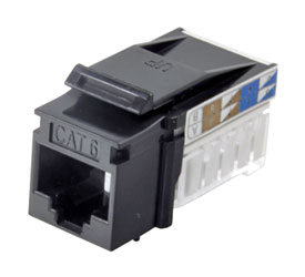 TUK KEYSTONE EMBASE IDC RJ45 Cat6, Krone, non blindé, noir