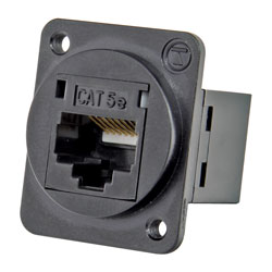 TUK KEYSTONE RACCORD RJ45 DOS-A-DOS série-D Cat5E, noir