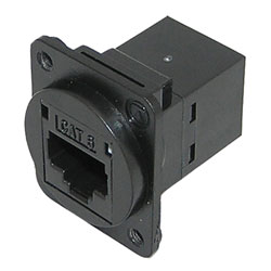 TUK KEYSTONE RACCORD RJ45 DOS-A-DOS série-D Cat6, noir