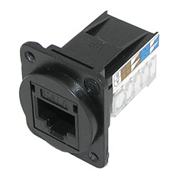 TUK KEYSTONE EMBASE IDC RJ45 SERIE-D Cat6, Krone, non blindé, noir