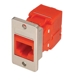 TUK KEYSTONE EMBASE RJ45 IDC POUR PANNEAU Cat6, sans outils, rouge