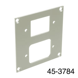 CANFORD PLAQUE DE CONNEXION MODULAIRE UNIVERSAL 1x déc.IEC femelle 1x découpe IEC mâle, gris clair