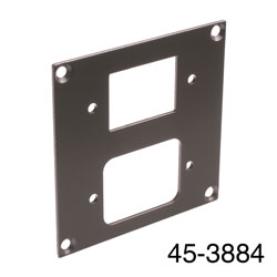 CANFORD PLAQUE DE CONNEXION MODULAIRE UNIVERSAL 1x découpe IEC femelle 1x découpe mâle, gris foncé