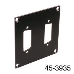 CANFORD PLAQUE DE CONNEXION MODULAIRE UNIVERSAL 2x découpe Sub-D 15pts, noir