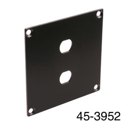 CANFORD PLAQUE DE CONNEXION MODULAIRE UNIVERSAL 2x découpe type F, noir