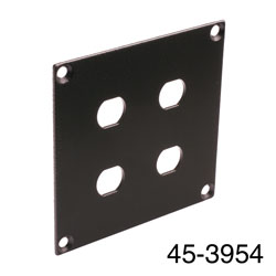 CANFORD PLAQUE DE CONNEXION MODULAIRE UNIVERSAL 4x découpe type F, noir