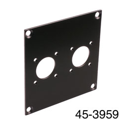 CANFORD PLAQUE DE CONNEXION MODULAIRE UNIVERSAL 2x découpe type N, noir