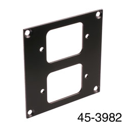 CANFORD PLAQUE DE CONNEXION MODULAIRE UNIVERSAL 2x découpe IEC femelle, noir