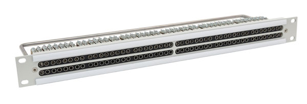 CANFORD PANNEAU DE CONNEXION TT 1U 2 rangées x 48 jacks M&M nickel, espacement stéréo, gris