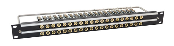 CANFORD PANNEAU DE CONNEXION GPO 1U 2 rangées x 20 jacks M&M laiton, espacement mono, noir