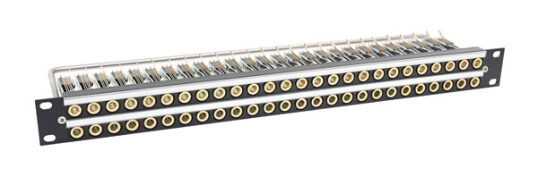 CANFORD PANNEAU DE CONNEXION GPO 1U 2 rangées x 26 jacks M&M laiton, espacement mono, noir