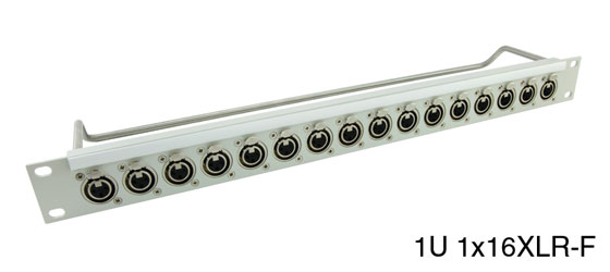 CANFORD CONNECT PANNEAUX DE CONNEXION XLR1U 1x16 Canford XLRF, gris