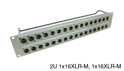 CANFORD CONNECT PANNEAUX DE CONNEXION XLR2U 2x16 Canford XLRM, gris