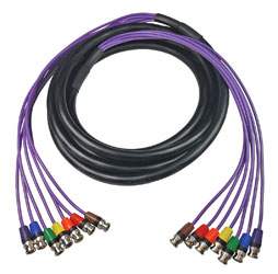 CANFORD CABLE 7xBNC-7xBNC Neutrik rear-twist-SDM-R-20m, noir